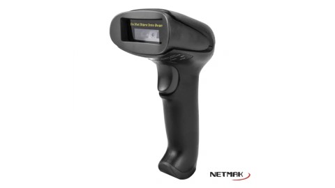 Scanner de Codigo de barras de mano -laser -1d -usb Negro -Netmak (NM-LC401)