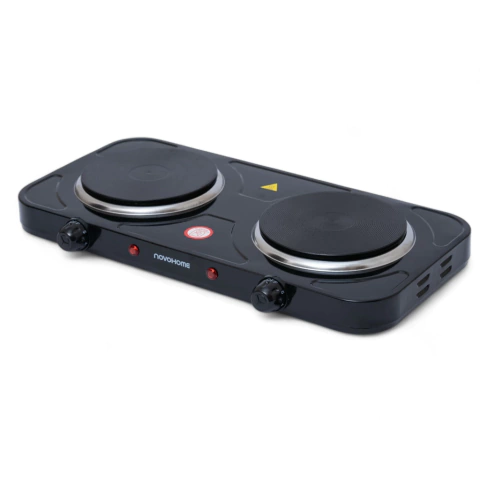 Anafe Eléctrico -2 hornallas -5 Niveles -2000W -compacto -black -Novohome (NH-AE200) - comprar online