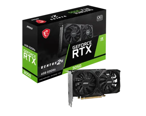Placa Video PCIe GeForce RTX 3050 6GB GDDR6 MSI Ventus 2X OC # 6 CUOTAS SIN INTERES #