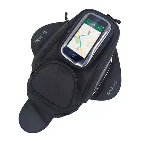 Bolso para tanque de moto -magnético -c/compartimento p/celular -impermeable -black -Gadnic TB500-S (ACCMOT03) - comprar online