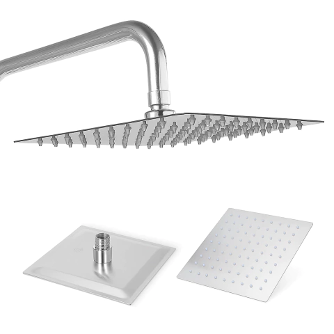 Grifería Flor de Ducha -cuadrada -20 cm -acero inoxidable 304 -cromado -NovoHome (NH-GB45CR) - comprar online