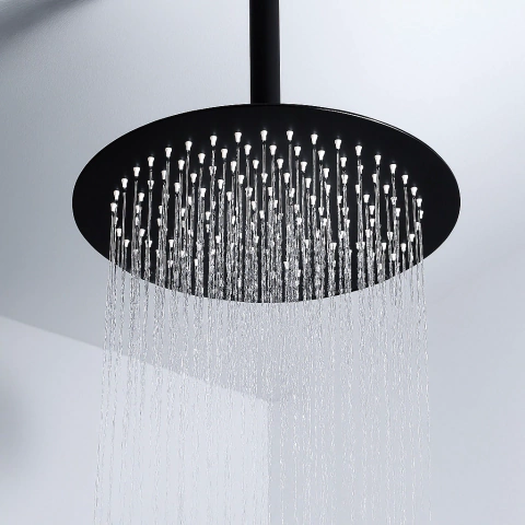 Grifería Flor de Ducha -circular -20 cm -acero inoxidable 304 -black -NovoHome (NH-GB35NG) - comprar online