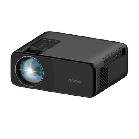 Proyector -FHD -6200 lumenes -usb/hdmi/av -resolucion adaptable hasta 1920x1080 -compacto y portable -control remoto -sonido integrado -black -Gadnic Luminous Pro (PROJ0096) # 6 CUOTAS SIN INTERES # - comprar online