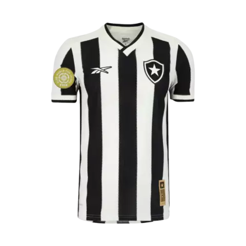 Camisa Botafogo I 24/25 - Torcedor Reebok Masculina - Preta e branca + Patch Super Mundial - comprar online