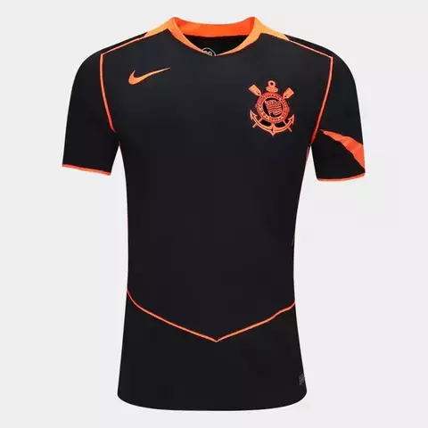 Camisa Corinthians III 25/26 Torcedor Nike TOTAL90 - Preta e Laranja - comprar online