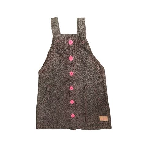 Salopete com Bolso Detalhes Rosa Malagah