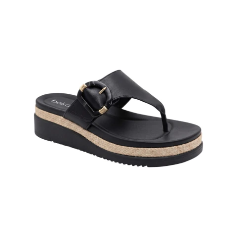 Tamanco Feminino Anabela Detalhe Fivela Beira Rio 8575.106
