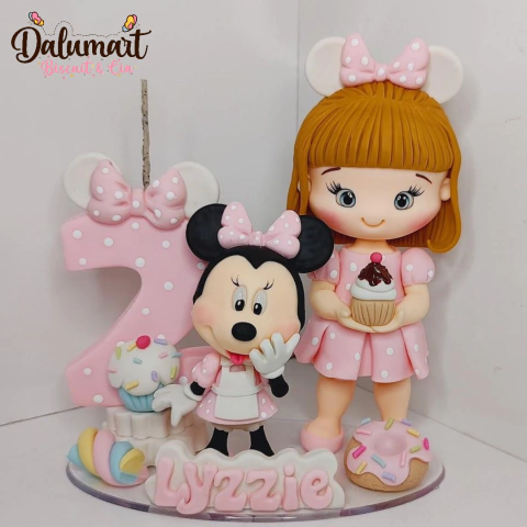 Topo de bolo Personalizado Minnie Confeiteira