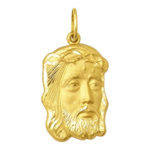 Pingente Face De Cristo Ouro 18k Mini - comprar online