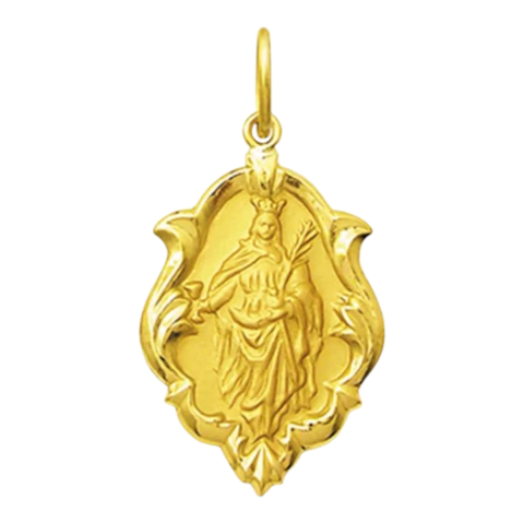 Medalha Santa Bárbara ouro 18k - comprar online