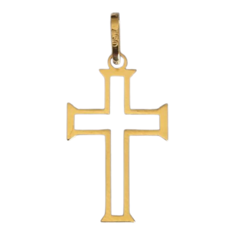 Pingente Cruz De Ouro 18k 750 1,9 Cm - comprar online