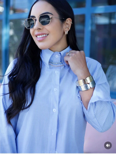 Camisa listrada Manga longa