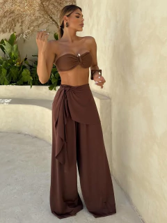 Calça Comfy com Faixa de Amarração - Julia Loyacono Store