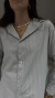 Camisa Celine Listrada Cinza na internet