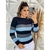 Blusa Feminina Suéter de Tricot Gola Redonda