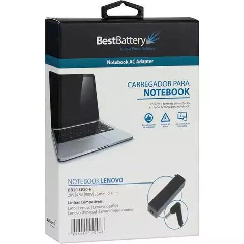 Fonte Not Lenovo Ideapad 20V 90W 5.5X2.5Mm - Designado Para Bb20-Le20-H Nr Serie: 5332065 - comprar online