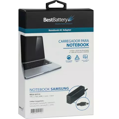 Fonte Not Samsung 19V 3.16A 60W - comprar online