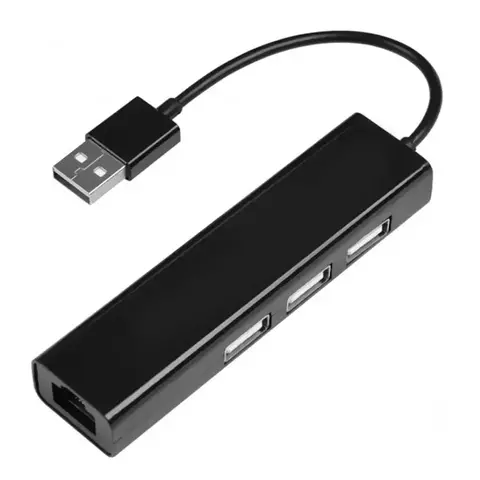 Hub Usb 2.0 Satellite A-Hub40 3 Portas / Usb 2.0 / Rj-45 - Preto - comprar online