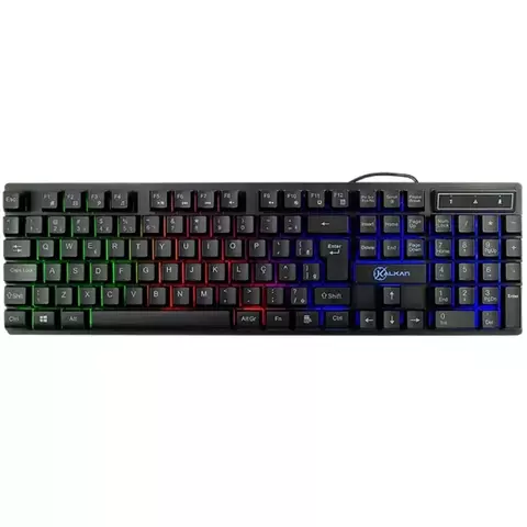 Teclado Membrana Gamer Kalkan Hati Preto Abnt2 Rainbow Klk00012 - comprar online
