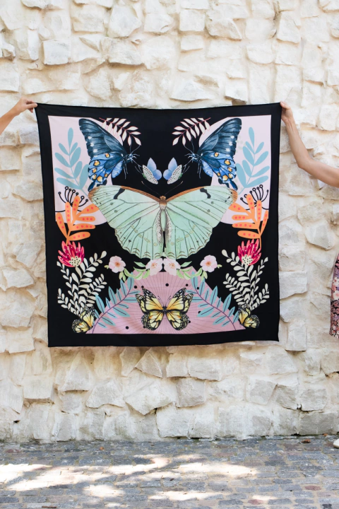 Maxi Pañuelo Mariposa Verde - comprar online