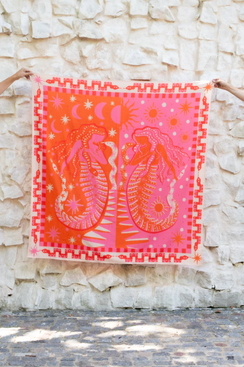 Maxi Pañuelo Marítima coral - comprar online