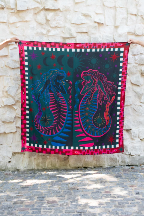 Maxi Pañuelo Marítima verde - comprar online