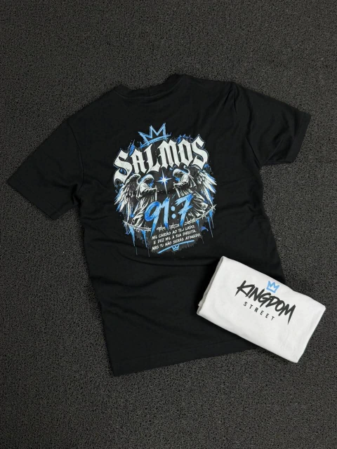 CAMISA OVERSIZED KINGDOM "SALMOS 91:7" 2 VERSÃO