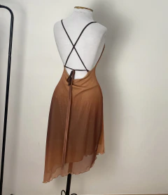 Vestido assimétrico mesclado - PP/P - comprar online