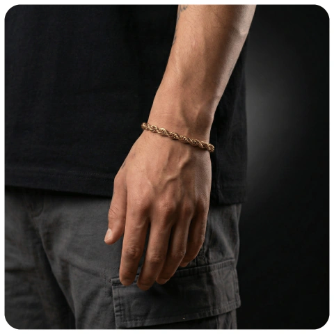 Pulsera Turbillon 5mm | Enchapado oro