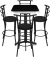 Comedor Periquero Vintage para Cafeterías Bar Terraza Forrado en Formica con Aluminio | Modelo Chabely