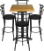 Comedor Periquero Vintage para Cafeterías Bar Terraza Estilo Campirano Claro | Modelo Chabely - tienda en línea