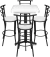 Imagen de Comedor Periquero Vintage para Cafeterías Bar Terraza Forrado en Formica con Aluminio | Modelo Chabely