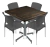 Comedor Moderno para Restaurante Jardín Exterior y Cafetería Campirano oscuro | Modelo Alesia