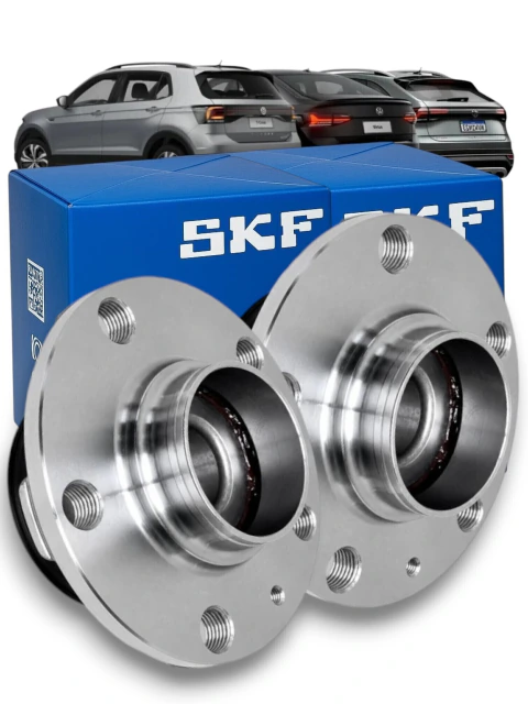 Par Cubo Roda Traseiro SKF Com Rolamento ABS Polo Nivus Virtus T-Cross