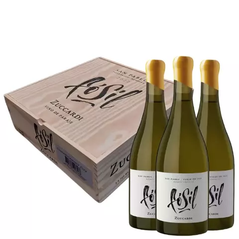 Zuccardi Fosil Chardonnay Estuche de Madera x3 - comprar online