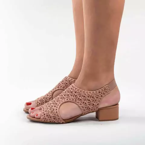 Sandália Crochê Miranda Bege