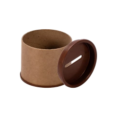 Imagem do Cofrinhos de Papelão 6x5 cm - Escolha Cor da Tampa pelo whatsapp - Embalagem Cofrinho Papelão Atacado e Varejo