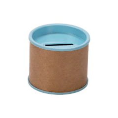 Cofrinhos de Papelão 6x5 cm - Escolha Cor da Tampa pelo whatsapp - Embalagem Cofrinho Papelão Atacado e Varejo - www.BrindesBarato.com.br