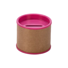 Cofrinhos de Papelão 6x5 cm - Escolha Cor da Tampa pelo whatsapp - Embalagem Cofrinho Papelão Atacado e Varejo - www.BrindesBarato.com.br