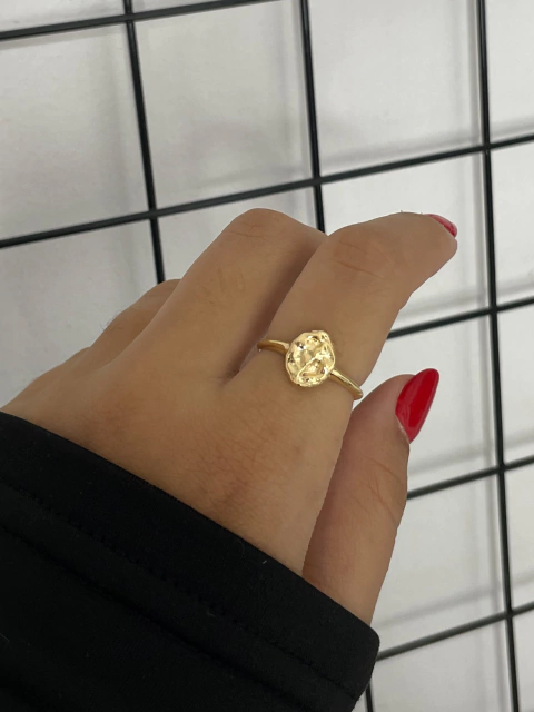 Anel Regulável Organic - Ouro