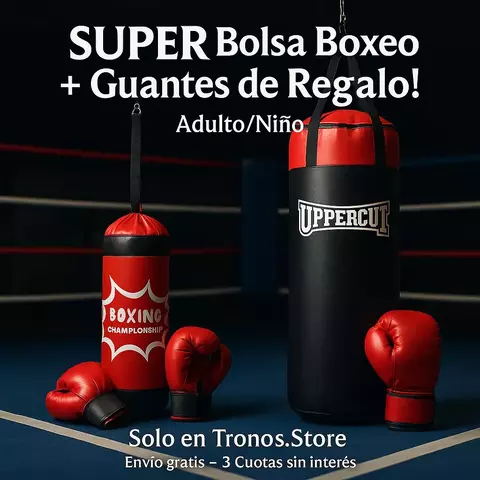 SUPER Bolsa Boxeo + Guantes de Regalo! ADULTO/NIÑO