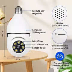 Set 3 Cámaras Seguridad 1080p HD 360° Calidad Visión Nocturna