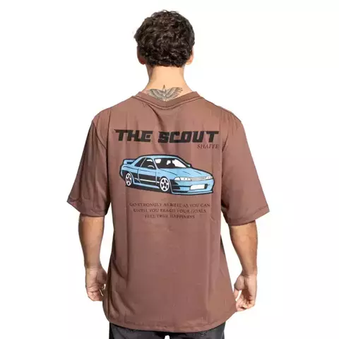 REMERA OVERSIZE MANGA CORTA SCOUT MARRON TRONOS™
