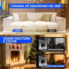 Imagen de Set 3 Cámaras Seguridad 1080p HD 360° Calidad Visión Nocturna