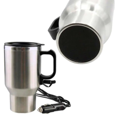 2×1 Taza Térmica Auto 12V/USB de Acero – Frio Calor - TRONOS