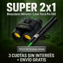 SUPER 2x1 BINOCULARES MILITARES + LÁSER FORCE PRO 500 - comprar online