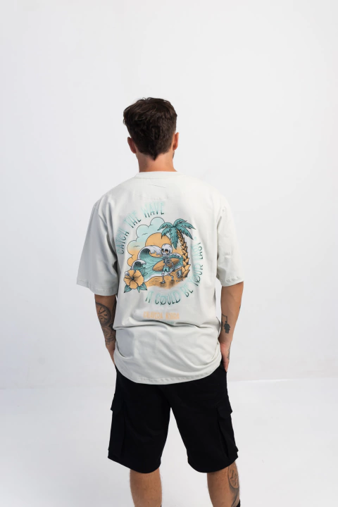 REMERA CATCH THE WAVE / BEIGE - comprar online