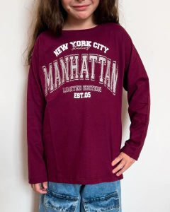 REMERA MANHATTAN BORDÓ - comprar online