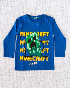 Remera MINECRAFT LUMINOSA azul - comprar online