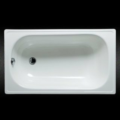 Bañera de acero esmaltada color blanco con antideslizante 1.40 m en internet